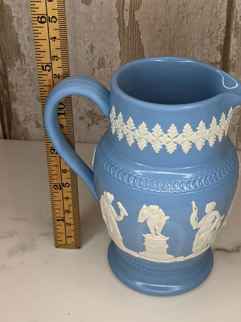 Jasperware blau weiß 5"" KRUG. DUDSON HANLEY ENGLAND 1949 griechisches Thema 10
