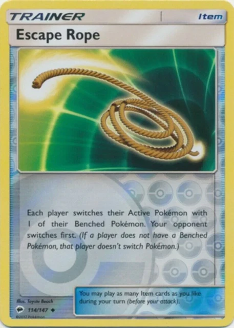 Pokemon: Escape Rope - 114/147 - Reverse Holo - Sun & Moon: Burning Shadows