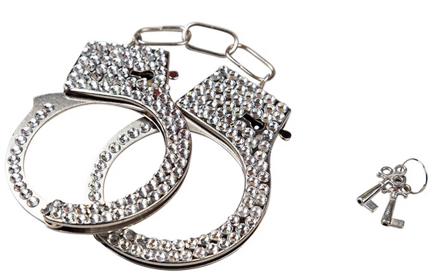 Strass Manette Police Ufficiale Poliziotto Accessorio Vestito Sexy