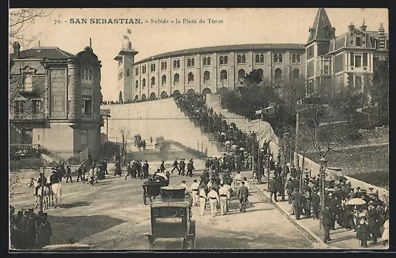 Ansichtskarte San Sebastian, Subida a la Plaza de Toros