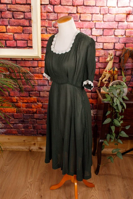 Robe Noire à Pois LMV - Taille 38/40 - Modèle Sky - Neuf Sans étiquettes - Fabriqué En France