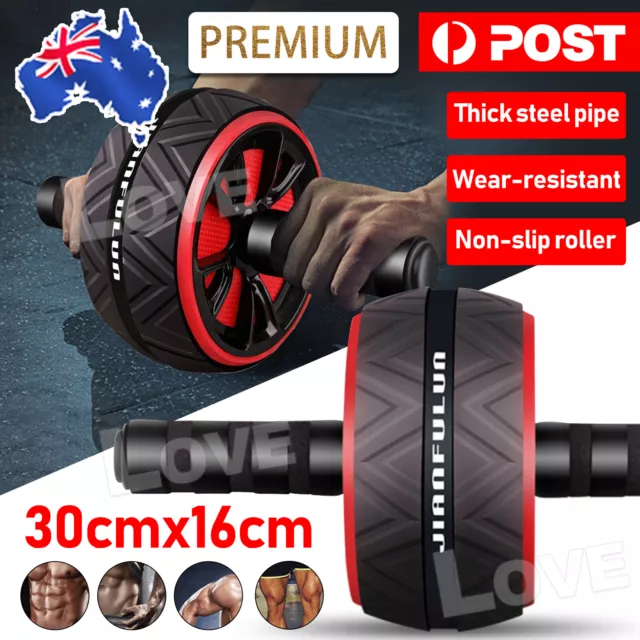 AB Abdominal Roller Wheel Fitness Waist Core Workout Exercise Wheel Home Gym