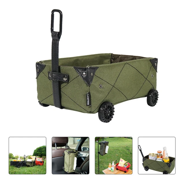 1pc Folding Utility Wagon Portable Wagon Cart Collapsible Utility Wagon