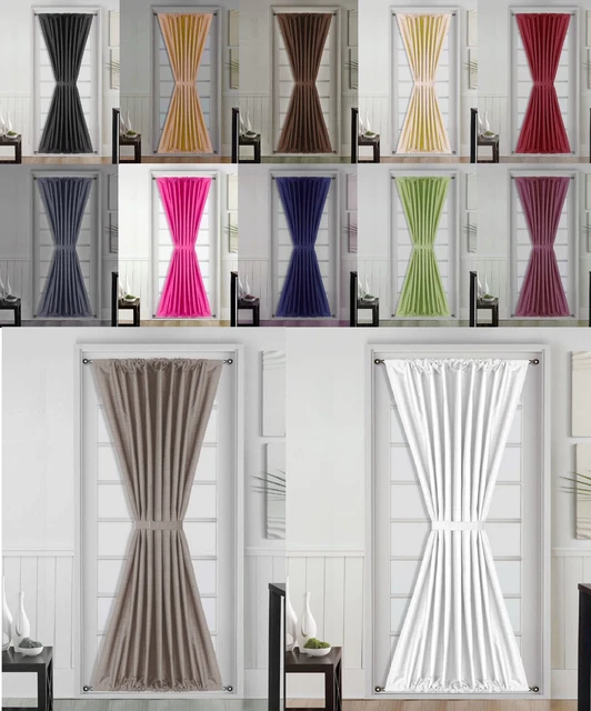 1 Solid French Door 72" Long Thermal Blackout Rod Pocket Window Panel Daysi