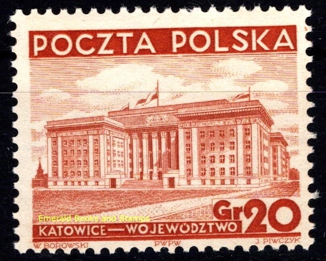 EBS Poland 1937 - Muncipal Building, Katowice - Województwo - Michel 318 MNH**