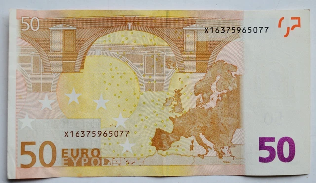 ANCIEN BILLET DE 50 euros 2002 / Série X / signé Duisenberg EUR 75,00