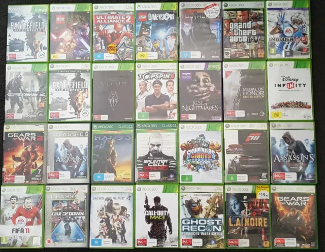 Xbox 360 Games M to Z inc NBA WWE Witcher NFS Rio Rayman Sims Fast Shipping