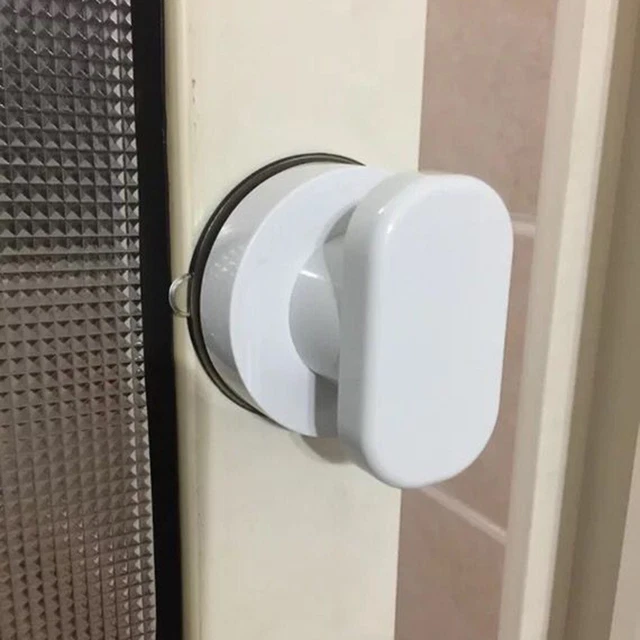 2 piezas manija de puerta corredera punzón libre de óxido manija de puerta corredera ABS
