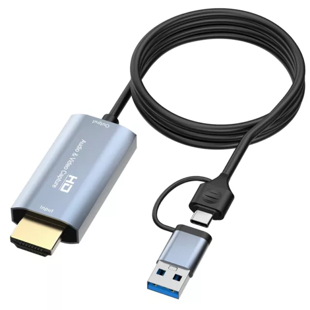 4K -Compatible to Type-C+USB Capture Card Live Audio Video Capture Card 12924