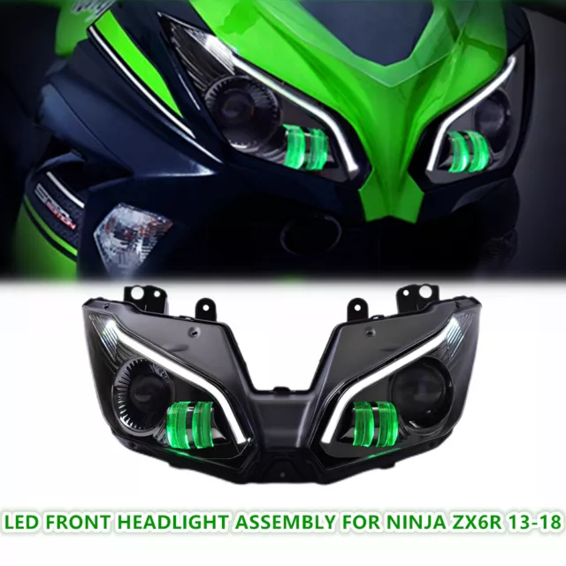 KT Full LED Headlight for Kawasaki Ninja ZX6R 2013-2018