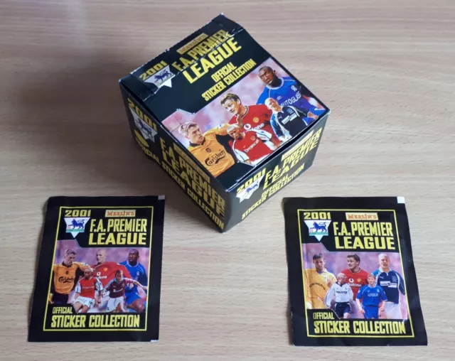 2001 Merlin Premier League · International Edition · 2 Packs + Empty Display Box