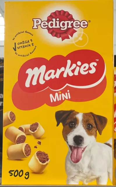 Pedigree Markies Mini/ Biscrok Gravy Bones Dog Treats 500g 1x box