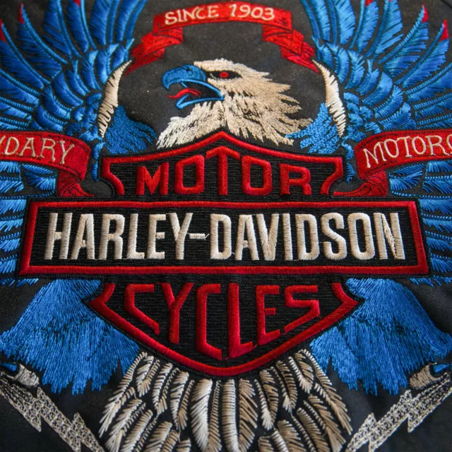 Eagle X Large Embroidered Patch Back Motorcycle Biker Jacket Vest Iron On Sew On 3