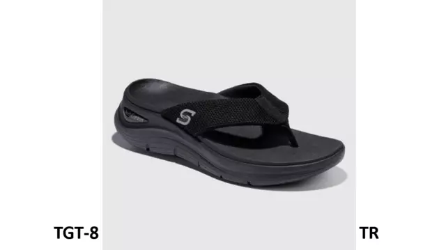 S Sport By Skechers Men's Slone Arch Comfort Flip Flop Sandals - Black, Size 10