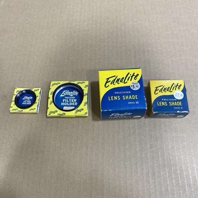 Lote De Colección De Soporte De Filtro De Precisión Ednalita / Sombra De Lente De Lote Antiguo