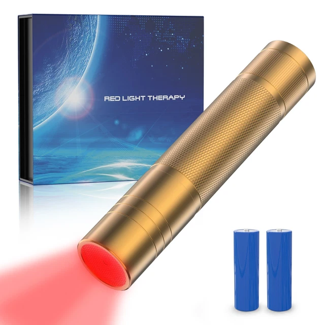 606+808nm Infrarrojo LED Luz Roja Varita Terapia Linterna Alivio del Dolor Relajación Antorcha
