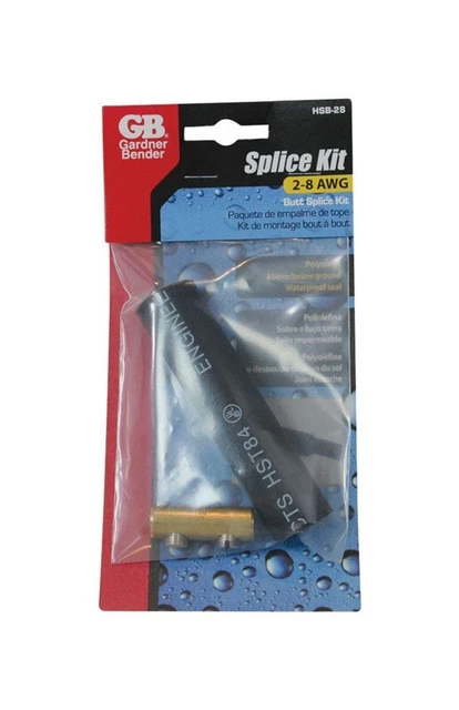 Gardner Bender 2-8 AWG Water Proof Seal Polyolefin Butt Cable Splice Kit 1 pk