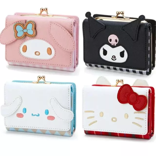 Sanrio Hello Kitty Kuromi My Melody Cinnamoroll Bag Wallet PU Leather