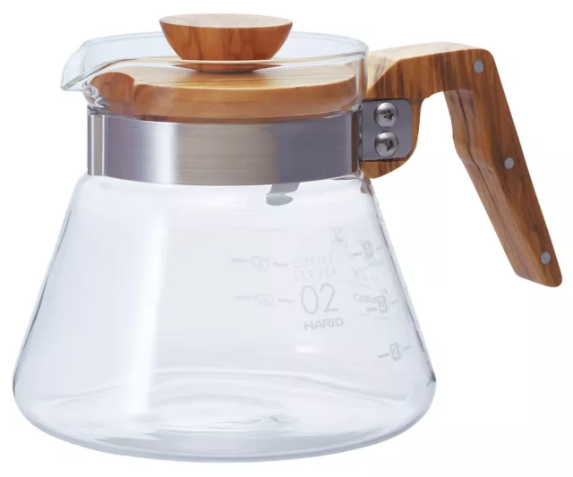 New! Hario VCWN-60-OV V60 Coffee Server 600 ml Olive Wood from Japan Import!