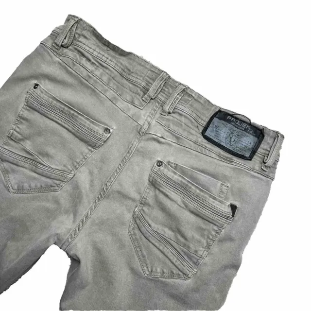 Projek Raw Men’s Cargo Tactical Multi Pocket Work Pants Size 32X31 Gray Khaki