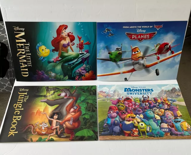 Disney Lithographs Little Mermaid, Jungle Book, Planes, Monster Univ 4 Sets NEW