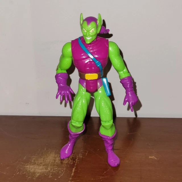 SPIDER-MAN GREEN GOBLIN Glider Attack 5" Figure ToyBiz 1994 Animated