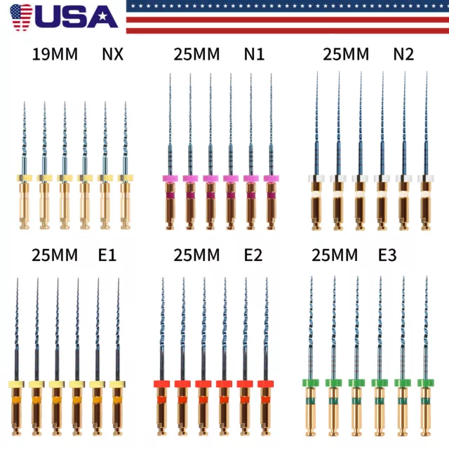 6* Uso del motor limas rotatorias NITI endodoncia dorada dental 25mm SX-F3
