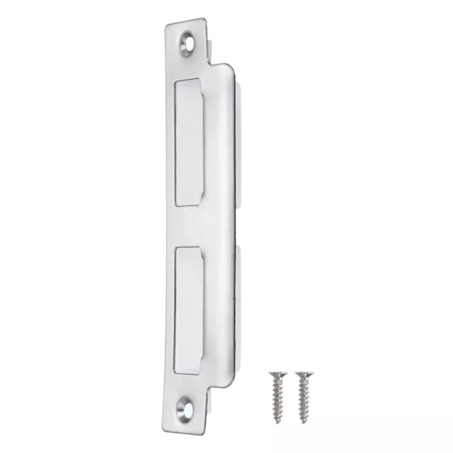 145mm x 37.5mm 201 Stainless Steel Door Latch Deadbolt Strike Plate, Silver