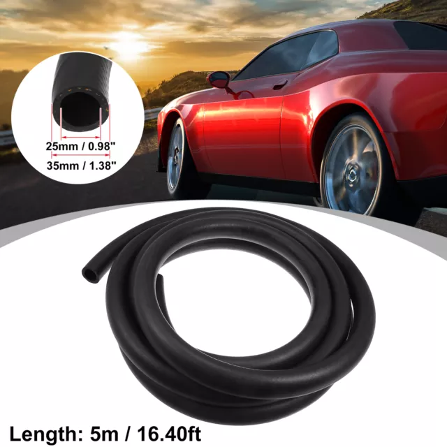 5m 25mm Flexible Car Heater Radiator Coolant Hose Engine Water Pipe Rubber