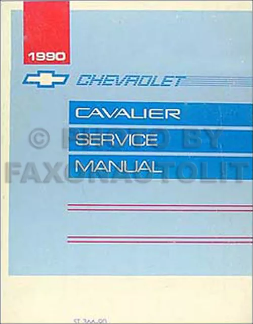 1990 Chevy Cavalier Shop Manual 90 Chevrolet Repair Service Book VL Z24 Original