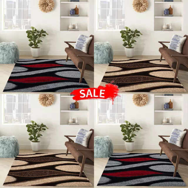 Thick Large Shaggy Rugs Nonslip Hallway Runner Rug Bedroom & Living Room Carpets