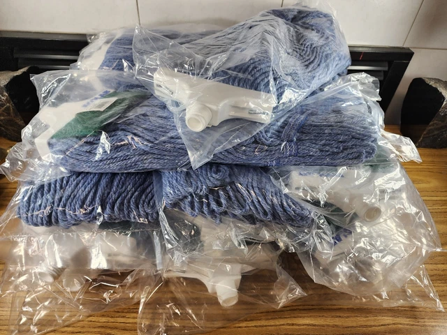 12 pack Ecolab 89990046 Blue Grease Beater Mop Head. Free Shipping!