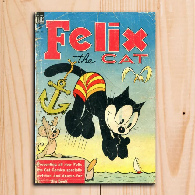 Felix the Cat comic cover metal plaque signs retro poster image