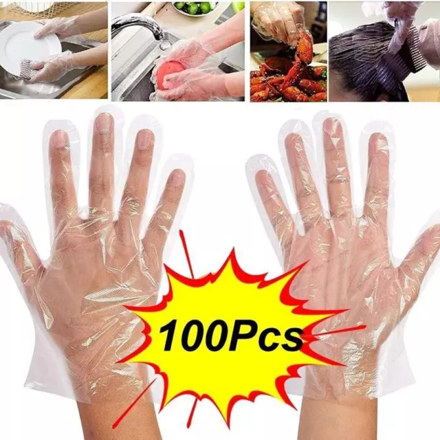 Lot de 300 gants jetables en polyéthylène de qualité alimentaire