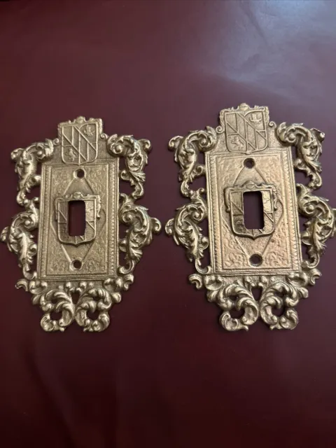 Virginia Metalcrafters  Switch plates 24-17 Ornamental Pair