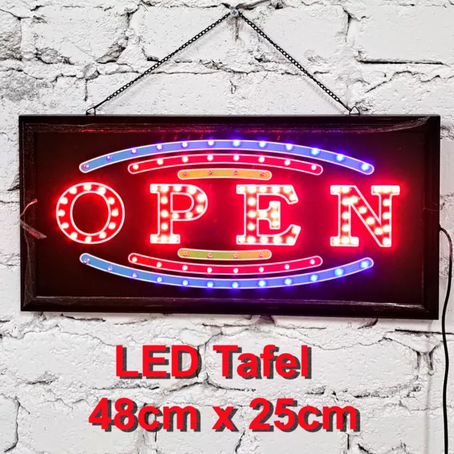 Lichtschild Panneau Publicitaire LED Open 48x25cm Lumière D'Affichage Bouclier