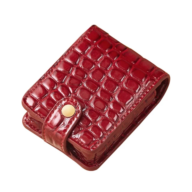 Lápiz labial caja lápiz labial bolsa con espejo lápiz labial organizador bolsa