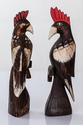 2 Deko Figuren Set Spatzen Vögel Silber Edelstahl Vogel Figur Spatz Singvogel 