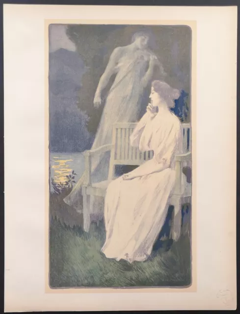 A. Gorguet. Andante nocturne. Lithographie originale. L'Estampe Moderne. 1897