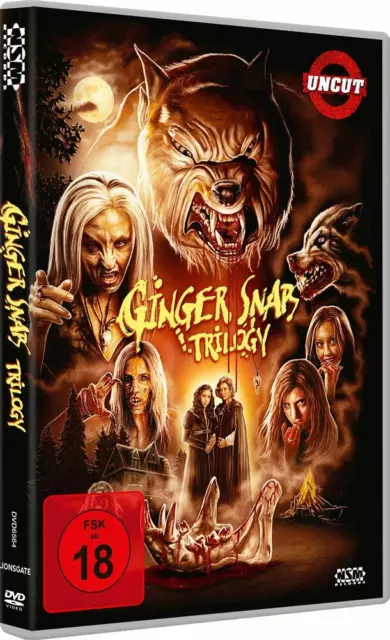 GINGER SNAPS TRILOGY 1 2 3 *Uncut Edition / Emily Perkins* NEW UK R2 DVD