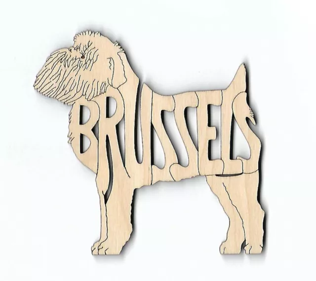 Brussels Griffon Dog laser cut wood Magnet