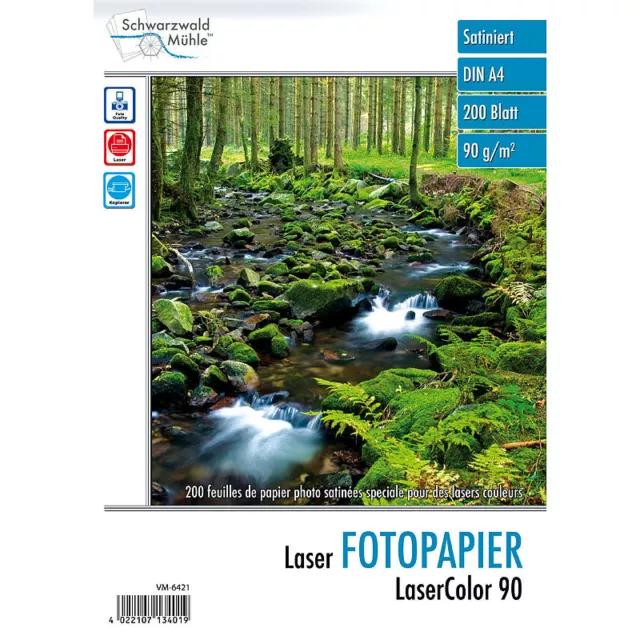 Schwarzwald Mühle Laser Papier: "LaserColor 90" 90 g/m² A4 200 Blatt