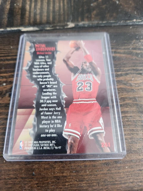1996-97 FLEER METAL Michael Jordan Metal Shredders #241 Chicago Bulls