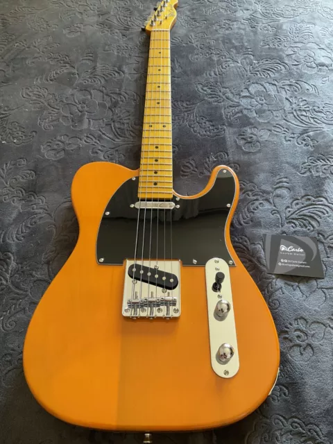 Chitarra Elettrica Di Carlo TL Orange Butterscoth Telecaster Style In PAULONIA 3