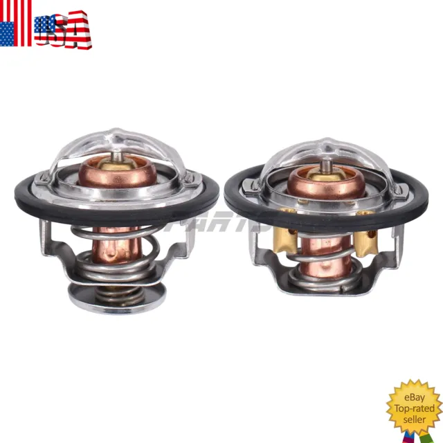 Front and Rear Thermostat 185 and 180 Degree for Chevy GMC 6.6 Duramax Diesel