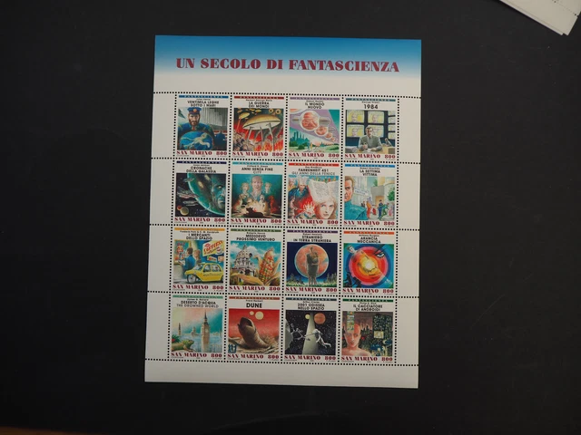 San Marino 1998, Zd-Bogen"Science-Fiction" **/MNH, MiNr. 1786/1801(40), ME 600,-