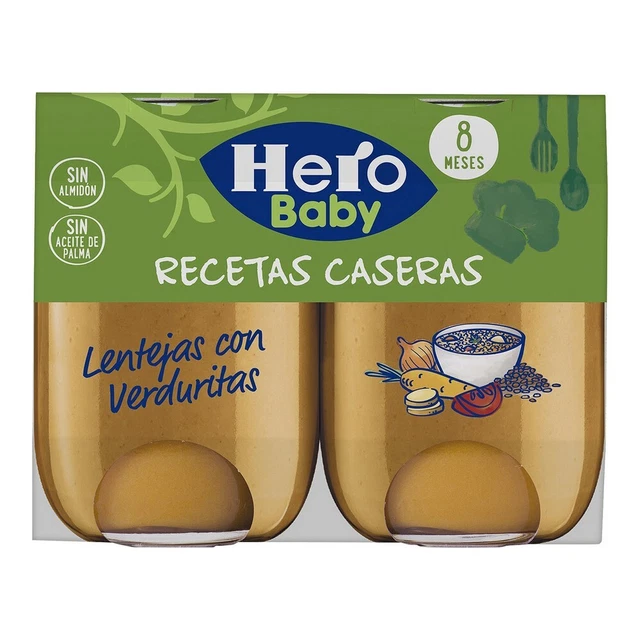 Pot pour bébé Hero Recetas Caseras Lentilles Verduras [2 x 190 gr]