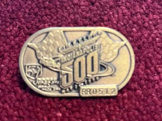 Authentic 1996 INDY 500 Bronze Pit Access Badge Lapel Pin BUDDY LAZIER Win VIPER