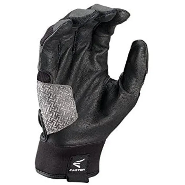 Easton Grind Adult X-Track Palm Baseball Batting Gloves (Black) 2