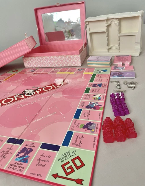 MONOPOLY PINK BOUTIQUE Edition Exclusive Keepsake Box - Incomplete